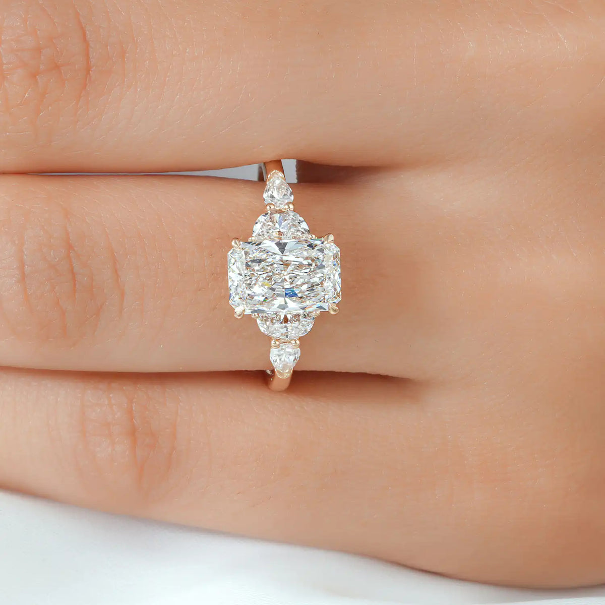 Radiant Cut Five Stone with Half Moon and Pear