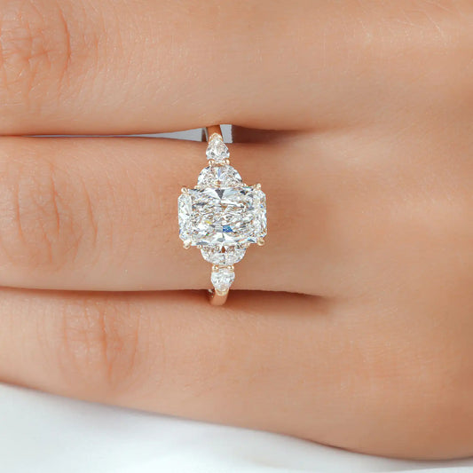Radiant Cut Five Stone with Half Moon and Pear