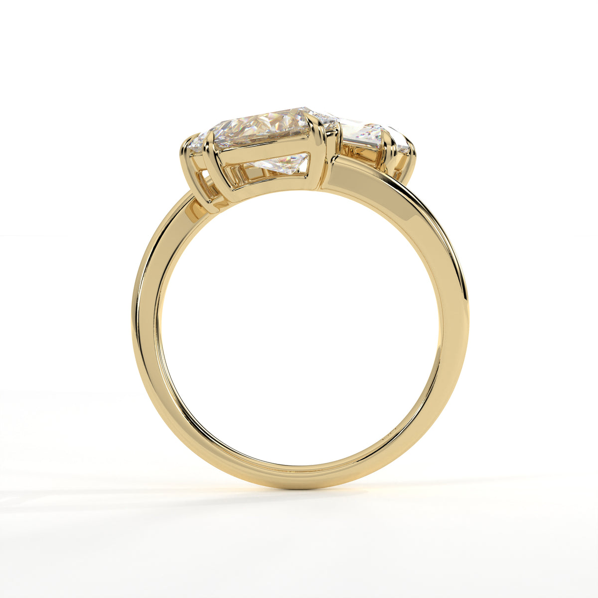 Pear and Radiant Lab Grown Diamond Toi et Moi Ring