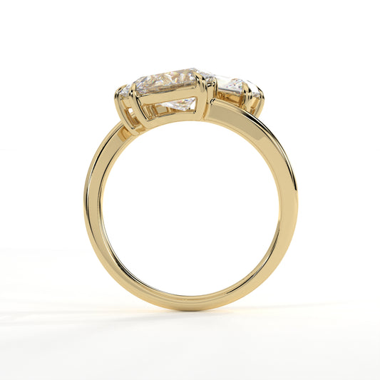 Pear and Radiant Lab Grown Diamond Toi et Moi Ring