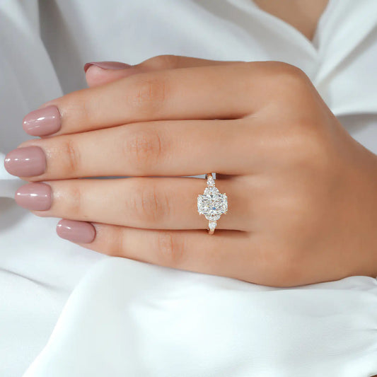 Radiant Cut Five Stone with Half Moon and Pear