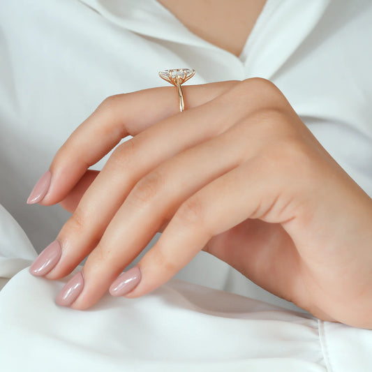 Marquise Solitaire Lab Grown Diamond Engagement Ring