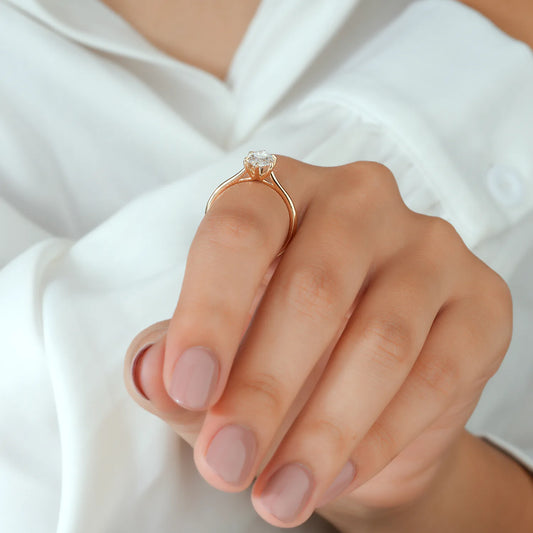 Marquise Solitaire Lab Grown Diamond Engagement Ring