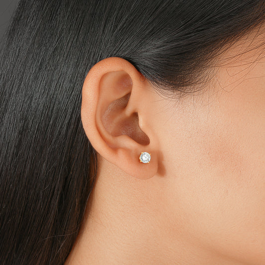 Round Brilliant Lab Grown Diamond Stud Earrings