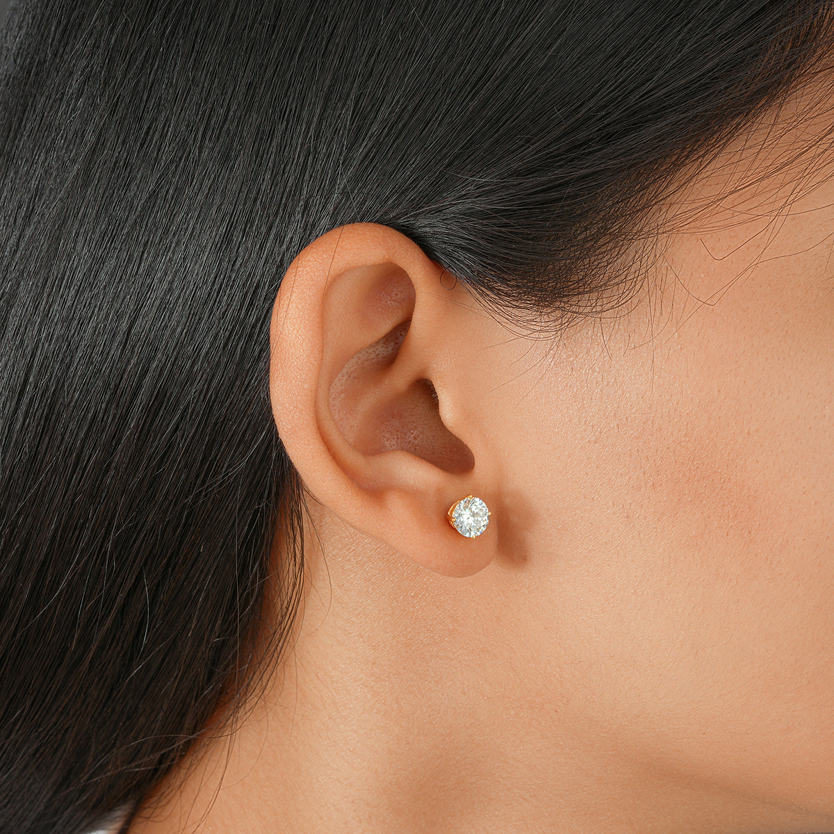 Round Brilliant Lab Grown Diamond Stud Earrings