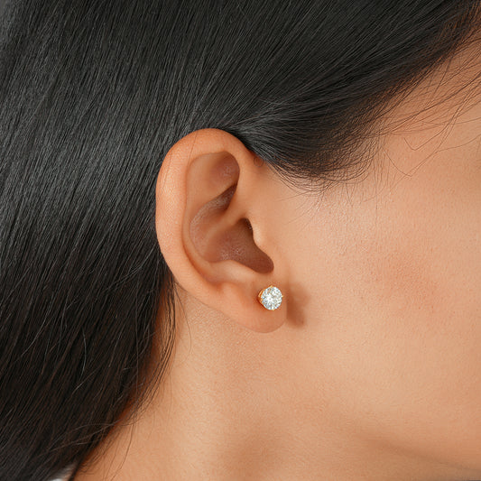 Round Brilliant Lab Grown Diamond Stud Earrings