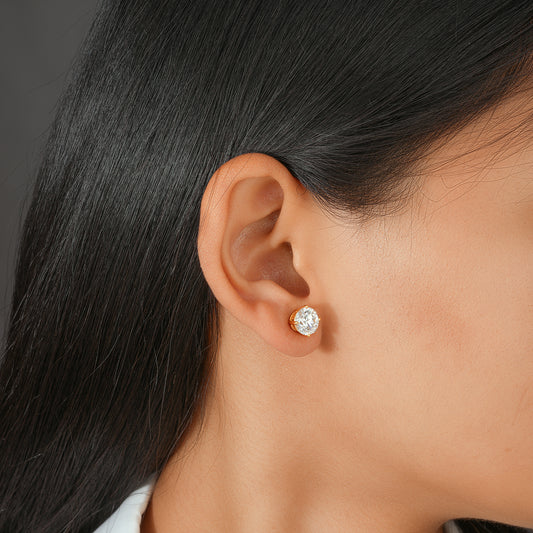 Round Brilliant Lab Grown Diamond Stud Earrings