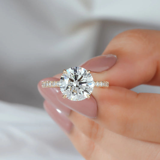 Oval Lab Grown Diamond Bridal Set, Pave Engagement, Wedding Band