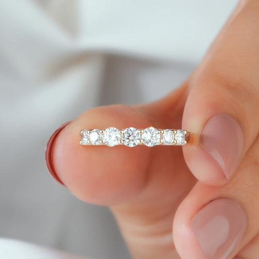Round Brilliant Prong-Set Lab Grown Diamond Band