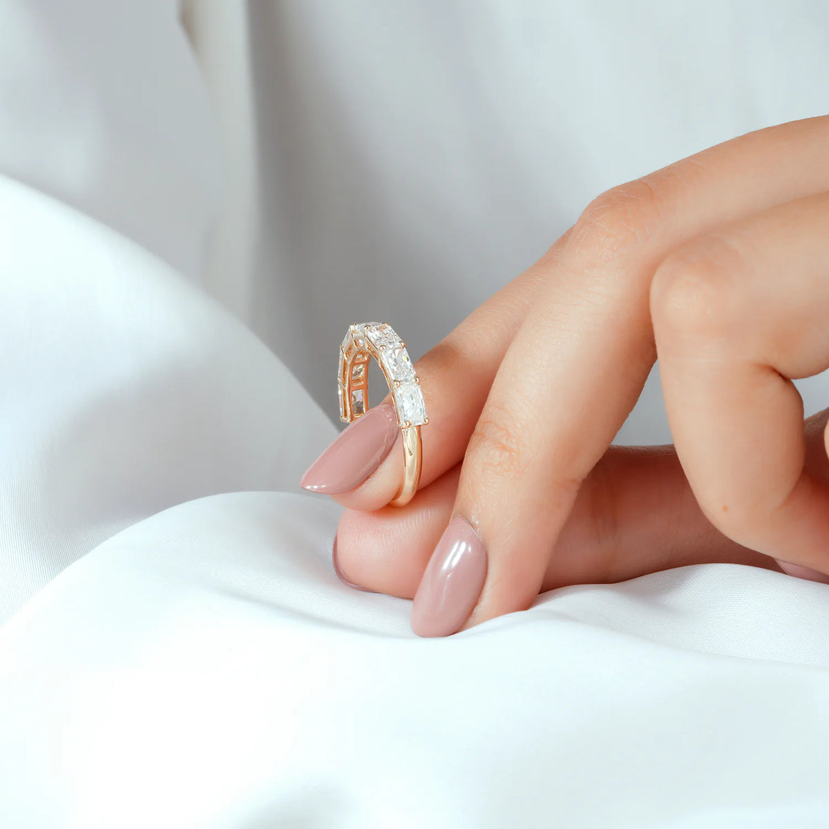 Radiant Cut Lab Grown Diamond Band