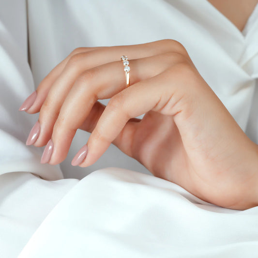Round Cut Shared Prong Lab Grown Diamond Band