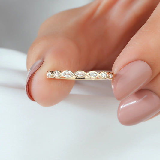 Round Cut Shared Prong Lab Grown Diamond Band (Copy)