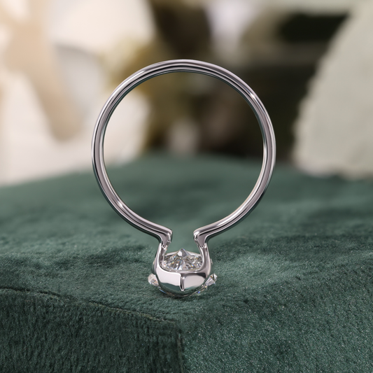 Bezel Set Marquise Diamond Solitaire Ring